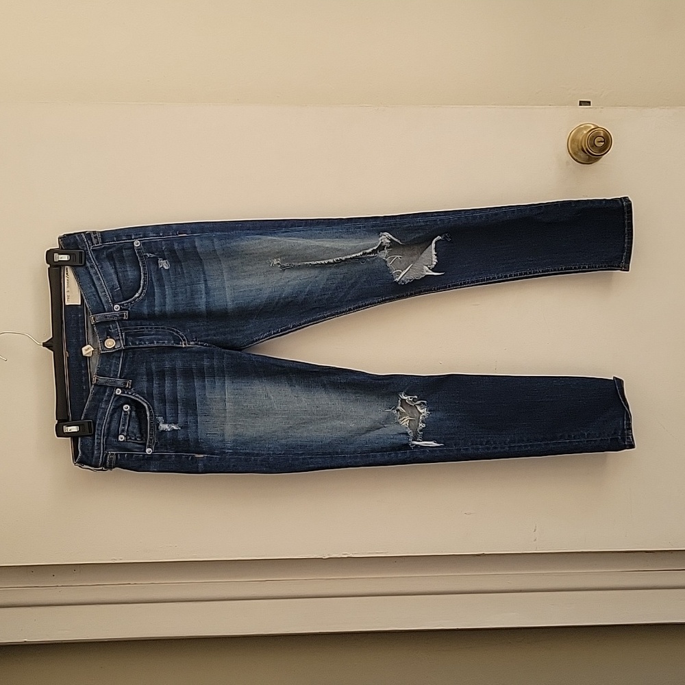 RAG & BONE Cotton/Polyurethane Capri Ripped Jeans In Canyon Sz 26